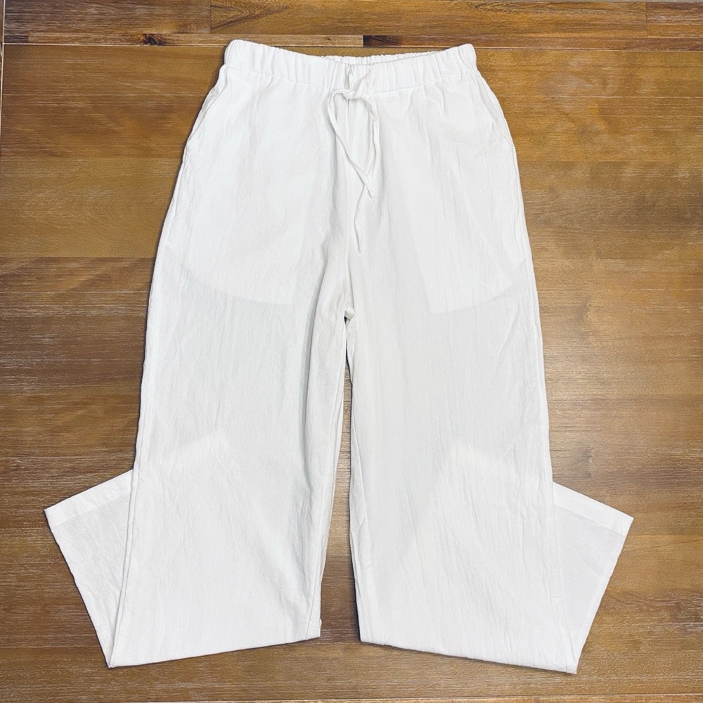 White Drawstring Pants - Picture 10 of 11